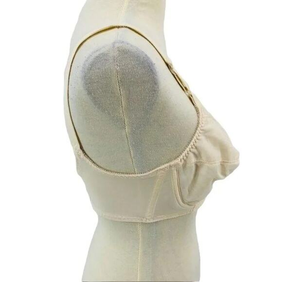 Bali Flower Underwire Bra Light Beige Style 0180 40DD - Picture 6 of 9